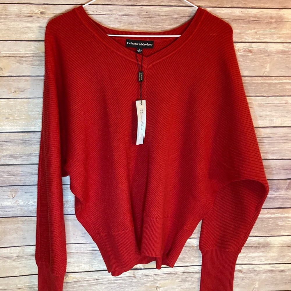 NWT Red Catherine Malandrino Sweater Size M
